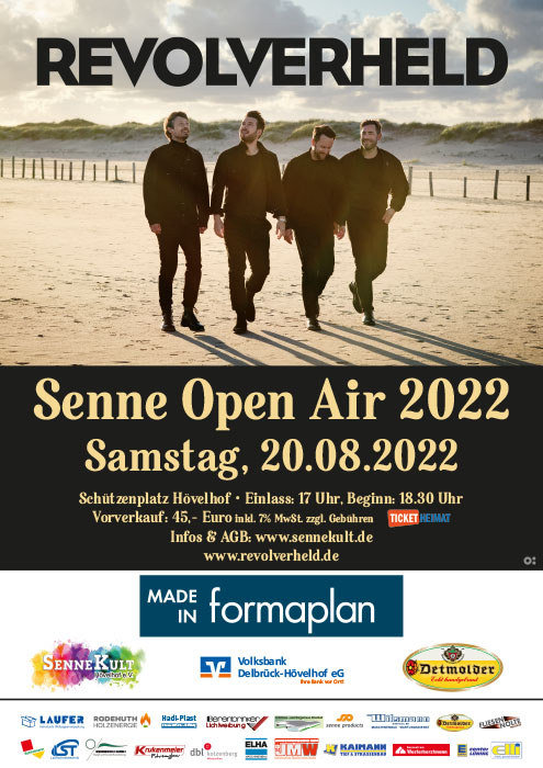 Senne Open Air 2022: Revolverheld In Hövelhof